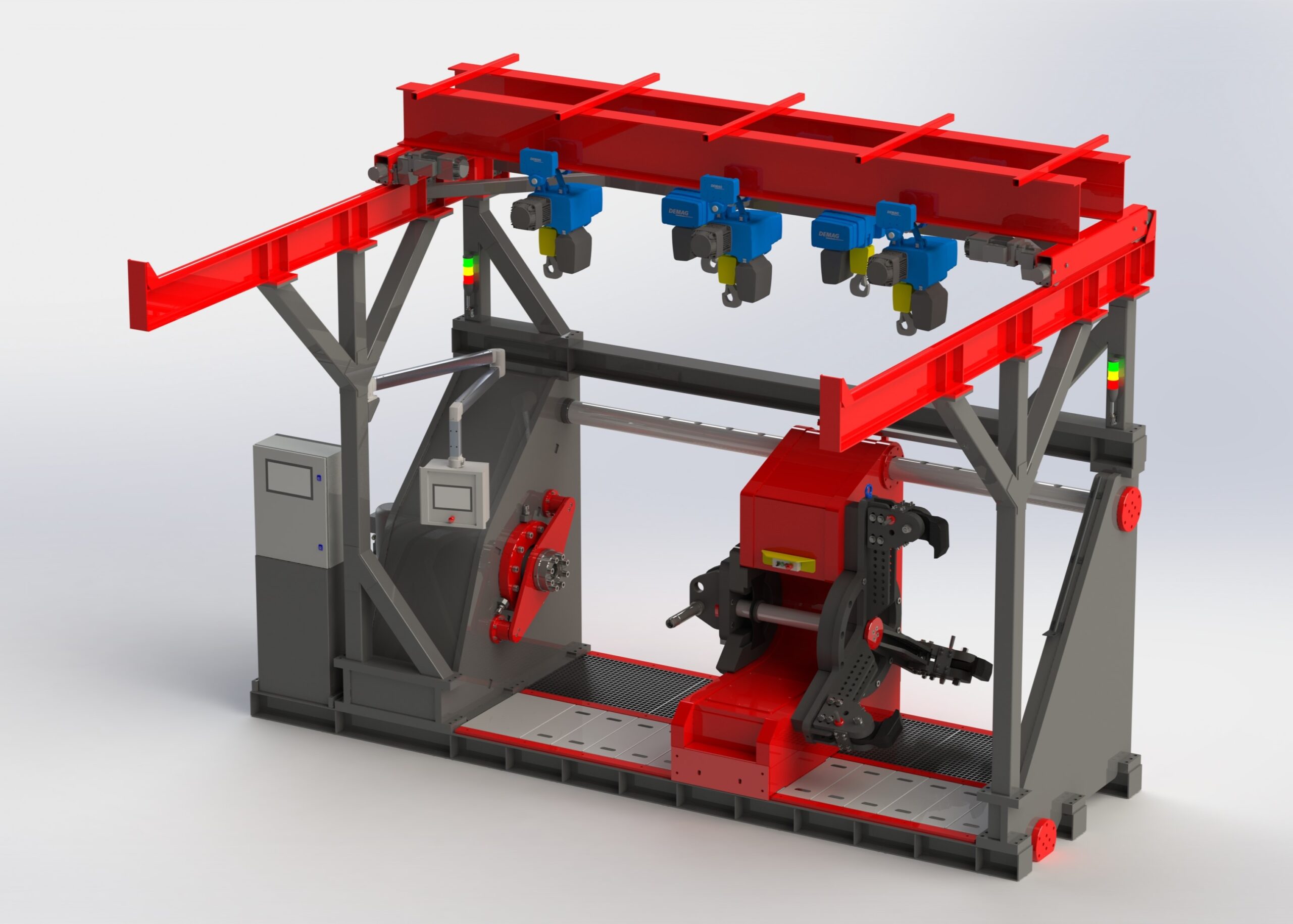 Pers 200 ton voor wielen treinmaterieel